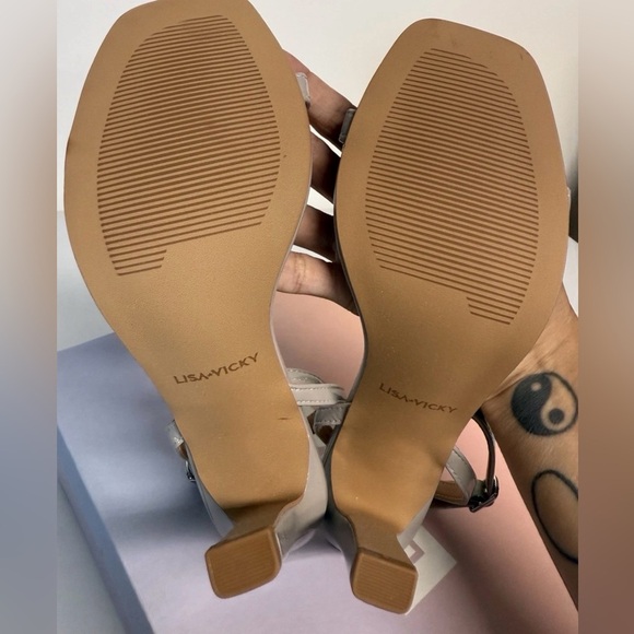 Lisa Vicky Grace Pebble Patent Shoes Women’s Size 10 Mauve - Picture 5 of 6